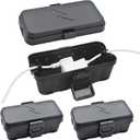 Hrensaw 3PCS Small Weatherproof Electrical Connection Box(Inner 5.5x3x2.2inch),Outdoor Electrical Box,Waterproof Extension Cord Covers for Plug, Extension Cables, Holiday Lights,Black