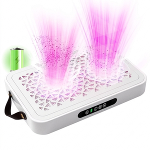 ANGNYA Nail Dust Collector with Dual Turbo Fans and Built-in Battery, Rechargeable Vacuum Dust Collector Nail Tech, Portable Dust Suction Machine Manicure Pedicure Tool for Acrylic Nail Polishing