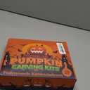 Pumpkin Carving Kit Tools: 30PCS Pumpkin Carving Tools Set includes 22 Stainless Steel Stencils & Hammer & Spoon & Carve Knife & Candles - 2025 Halloween Gifts for Kids Safe DIY Decorating Kit