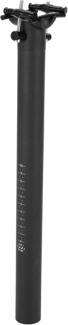 Bike Seat Posts Ultra Light Bike Saddle Post Seat Tube Matte Black 1 Pc 34.9x450mm Carbon Fiber