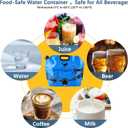 Water Jug Camping 2.1 Gallon Collapsible with Spigot, BPA Free Portable Water Pouch Foldable Water Bags for Outdoor Hiking, Travel and Emergency & Water Storage Containers (Blue-4Pcs)