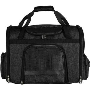 pet Bag Multi Purpose pet Bag Collapsible Portable for Dog cat go Out Traveling Carrier Backpack for Secret Adventures Cat and Dog (Black, L:20.1"X12.6"X16.1")