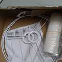 PATIKIL Drum Lamp Shades for Table Lamps 12"x12"x8" Linen Lampshade Set of 2 Easy Assembly Lamp Shade with E27 to E26/E14 Adapters for Floor Lamps Bedside Lamps, White (1.65" Spider)