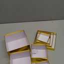 Stockroom Plus 4-Pack Square Gold Nesting Gift Boxes with Lids - Assorted 4 Sizes (6.25 x 6.25 x 4 in to 3.25 x 3.25 x 2 in) - Space-Saving & Stackable - Decorative Gold Gift Boxes