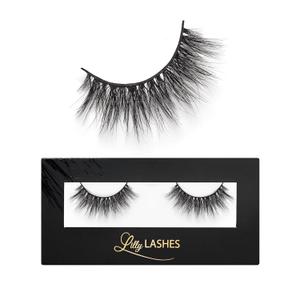 Lilly Lashes 3D Miami Faux Mink Strip Eyelashes, False Eyelashes Dramatic Look, Reusable False Lashes, Fake Lashes Pack, Lash Strips with Luxury Silk Like Fibers, No Lash Glue Included