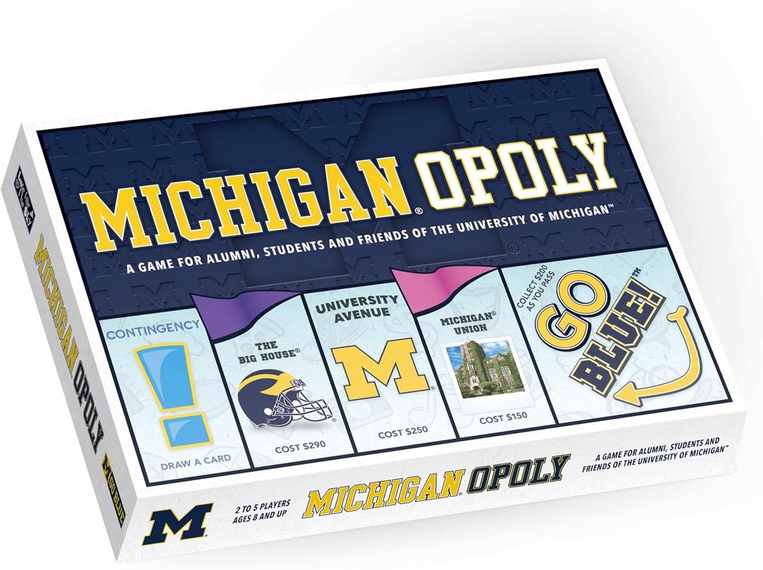 Late for The Sky: Michigan-Opoly - University of Michigan Themed Family Board Game, Opoly-Style, Traditional Play Or 1 Hr Version, Age 8+, 2-5 Players