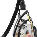 Shrrie Clear Bag for Stadium Events Transparent Crossbody Bag Clear Purse for Women&Men-Stadium Approved, Concerts&Sports