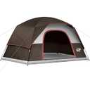 CAMPROS CP Tent 6 Person, Waterproof Windproof Double Layer Family Dome Tent, Easy Setup with Large Mesh Windows & Wide Door for Camping