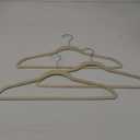 Amazon Basics Slim, Velvet, Non-Slip Suit Clothes Hangers, Ivory/Beige- Pack of 30