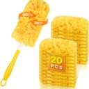 20 Count 360 Duster Pads for Swiffer Duster Handle, Multisurface Heavy Duty Replacements Refills with 1 Handle, Disposable Pad for Cleaning
