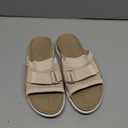 COFACE Womens Orthotic Sandals Comfortable Plantar Fasciitis Arch Support Sandal Slippers Ladies Fashion Fabric Kint Slides Sandals with Lightweight Athletic Soft Cushion Footbed (US Size 7, Beige)