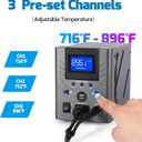 WEP 948D-I 110W High Power Desoldering Station with 4 Desoldering Nozzles, Temperature-Controlled with 3 Pre-set Channels, Tiltable Display, ESD-Safe