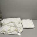 MILDLY Waffle Weave Duvet Cover Set White Tufted Duvet Cover 100% Washed Microfiber Soft & Breathable Textured Comforter Cover Set with Zipper Closure Corner Ties, Size: King(104"x90")