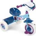 Huffy Disney Frozen 2 Girl's Trike, Ideal for Ages 3+, Anna, Elsa, and Olaf, Storage Bins for Snacks or Toys, Sturdy and Durable, Safe for Toddlers, 10 Inch