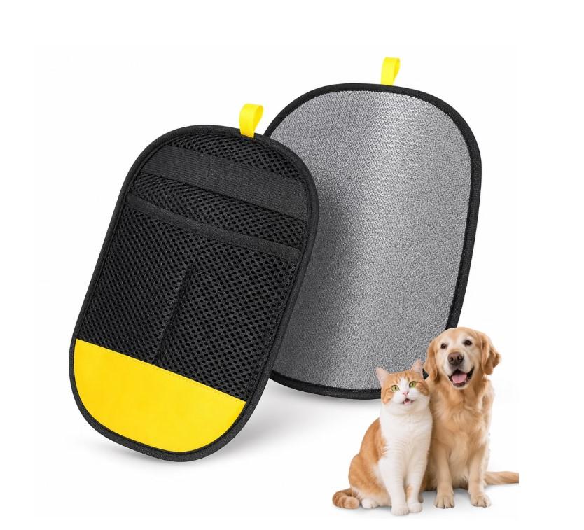 2 x Upgraded Pet Hair Removal Gloves for Cats & Dogs, Pet Hair Removal Tool for Laundry, Couch, Carpet, Car Seat, Clothing (2Pcs)