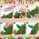 24 Pcs Christmas Garland Decorative Hanger for Mantle Banister Ties Christmas Tree Garland Hold Adjustable Bendable Wreath Fireplace Stocking Holder for Xmas Stair Indoor (Green)