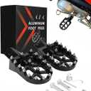 JFG RACING Dirt Bike Foot Pegs,Universal CNC Motorcycle Pit Mini Bike Pegs for YZ KX TTR PW XR CRF 50 70 80 85 100 110 Tao Tao DB-X RFZ Lifan KAYO - Black
