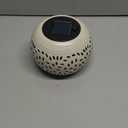 Solar Table Light Waterproof Outdoor & Indoor Lantern - White Metal Retro Hollowed-Out Flickering Flame Tabletop Lights for Desk/Bedroom/Patio/Garden, Solar Powered Lamp Pathway Yard Garden Decor