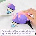 Honoson Mini Craft Iron Mini Heat Press Small Iron 3.93 x 2.36 x 2.76 Portable Tiny Flatiron with Charging Base Accessory for Fuse Bead Patch DIY Heat Transfer Vinyl(Dark Pink, Light Purple)