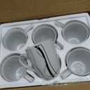 VEWEET Ceramic Coffee Mugs Set of 6, 11 OZ Coffee Cups Set with Handle, White Mugs Set Porcelain Cup Set for Kitchen, Microwave Dishwasher Safe, Series Fiona