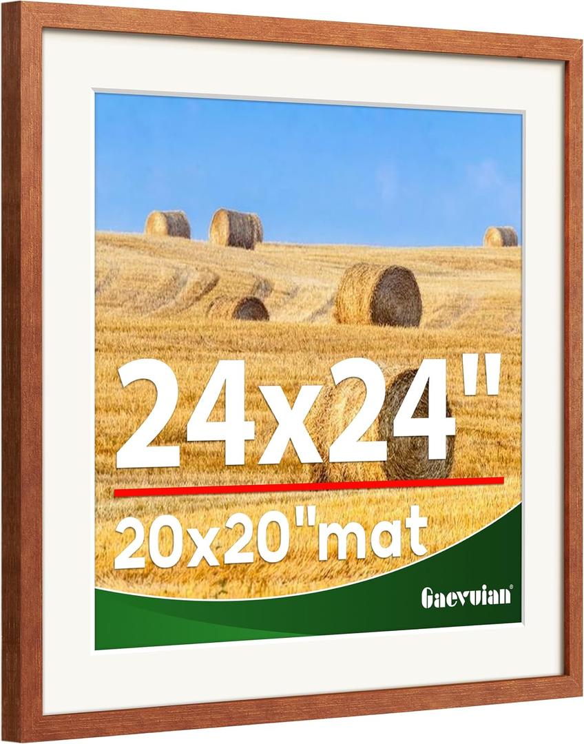 24x24 Frame, Distressed Farmhouse Wood Texture Picture Frame