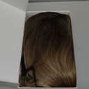 Long Blonde Highlights Wigs with Bangs 26Inch Wavy Curly Hair for Women Tangle Free Soft Natural Looking Wig for Daily Party Use (Ombre Dark Blonde)