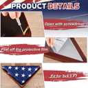 Mindsoft Flag Case for Burial with Folded Memorial American Stars Flag 5 x 9. 5 ft, Display Shadow Box for Military Veterans Funeral