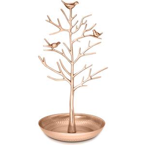 INVIKTUS Silver Birds Tree Jewelry Stand Display Earring Necklace Holder Organizer Rack Tower (Antique Bronze)