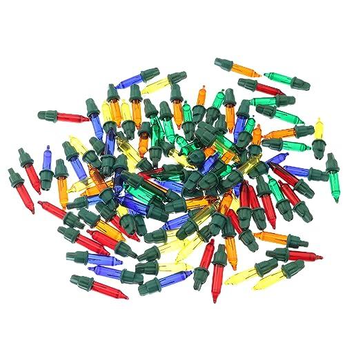 SQXBK 100PCS 2.5V0.17A Christmas LED Replacement Bulb Christmas Tree Replacement Lights Outdoor String Light Replacement Bulb LED Light Bulb for Party Garden Christmas Tree with Base