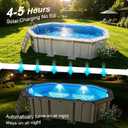 VOLISUN Solar Pool Lights for Above Ground Pools,9 RGB Color LED Pool Light,IP65 Waterproof,Built-in Rechargeable Solar Battery,Pool Lights Solar Powered for Pond,Yard Decor(8pack)