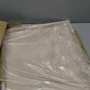 20"x20" Square Extra Large Leather Ottoman Tray with Gold Handles, Beige