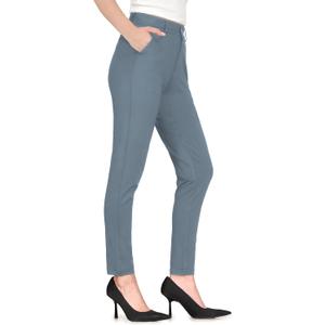 Bamans Dress Pants for Women High Waisted Skinny Leg Pants Work Business Trousers Formal Office Tummy Control Slacks (M)