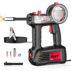AWT 100A Handheld MIG Welder Machine,110V Flux Core MIG Welder Machine,Portable Gasless MIG Welding Machine,Hand Held Inverter Wire Feed Welder