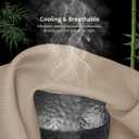 Body Pillowcase, Cooling Viscose from Bamboo Pillow Cover with Zipper Closure, Soft Moisture-Wicking for Hot Sleepers, Hair and Skin-Friendly, Light Khaki, 1 Pack
