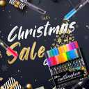 3 x Glitter Markers 24 Colors Double Line Outline, Markers, For Doodling,Painting,Christmas Cards, DIY Craft Projects Art Supplies For Girls Kids Ages 8-12 Glitter Pens For Adults