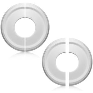 Litoexpe White Split Ceiling Medallion Ceiling Fan Light Covers, PU Ceiling Medallion for Ceiling Light Fixtures Ceiling Fans Chandeliers 9.8" OD x 3.86" ID