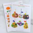 Winlyn 36 Sets Halloween Craft Kits Fall Crafts DIY Pumpkin Bat Black Cat Ghost Candy Corn Frankenstein Ornaments Art Crafts Sets Foam Stickers for Kids Classroom Activities Halloween Party Treats