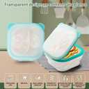 2 x Magnetic Silicone Food Storage Containers, Collapsible Bowls for CampingCollapsible Food ContainersBPA Free,Microwave & Dishwasher Safe,Panda Design for Kitchen,Snacks,Space Saving Design