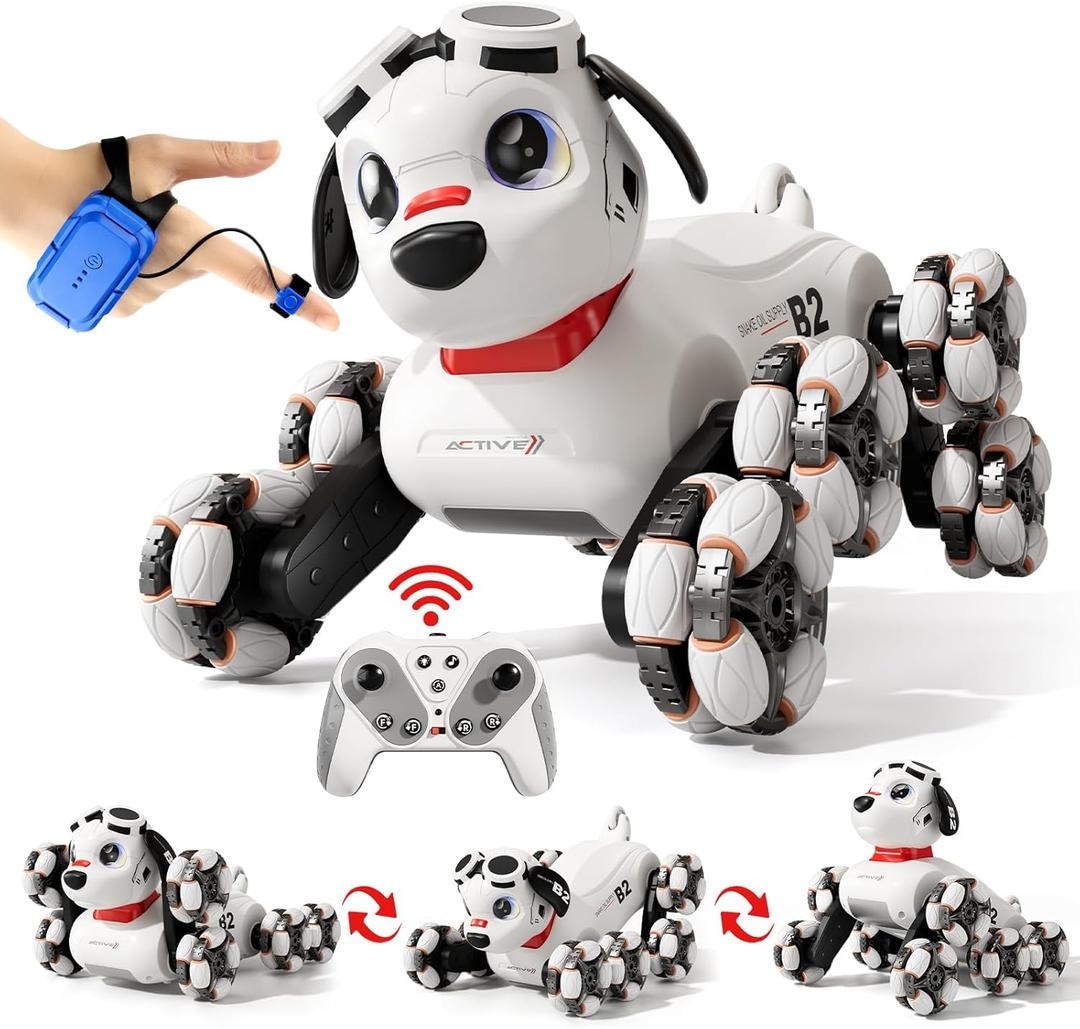 8WD Gesture Sensing Stunt Robot Dog RC Car Toys for Ages 8-13 Boys, Robot Toys for 6 7 8 9 10 11 12 Year Old Kids Birthday Gift, Outdoor & Indoor