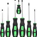 GURADESIGN 7-Piece Magnetic Screwdrivers Set, 4 Phillips and 3 Flat, Professional Cushion Grip Screwdriver Set