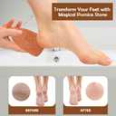 Love Natural Pumice Stone for Feet - 2-Sided Terra Cotta Foot Scrubber, Professional Exfoliating Clay Stone for Feet Hands Body Care - Pumice Stone for Feet Callus Remover & Dead Skin