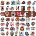 Football Party Favors, 12 Pack Football Water Bottles with 300 PCS Stickers, 20 oz Sports Squeeze Bottle, BPA-Free Reusable Water Bottles Bulk for Boys, Gifts For Team