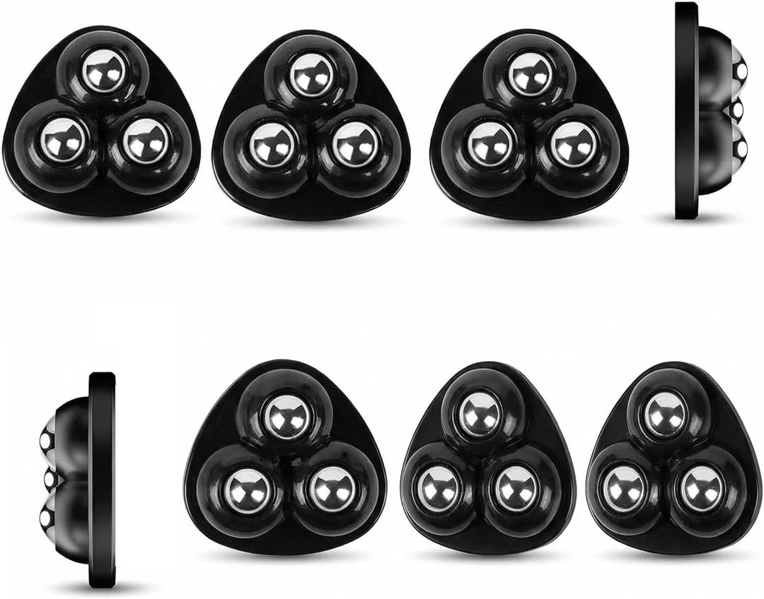 Appliance Casters  Furniture Sliders & Appliance Rollers for Kitchen, Coffee Machine, Blender, Oven  Helps Mom or Wife Easily Solve Countertop Sliding (Black, 8pcs)