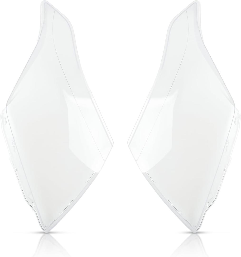 AUTOKAY 20871473, 20916371 Left+Right Side Headlight Headlamp Clear Lens Cover Fits for Cadillac SRX 2010-2015