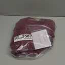 Chardin home Burgundy Crochet Bathrug, 100% Cotton Oval bathmat with artisanally Handcrafted Crochet Border, 17x24 Inch Oval tubmat, Small Rug, Perfect for Half Baths, Powder Rooms, bathrooms