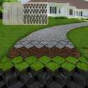 4" Thick Gravel Ground Grid 6.5ft x 16.5ft - Geo Grid Driveway Stabilization Grids, Gravel Retainer Grid 1885 LBS Per Sq ft, Geocell Geogrid for Walkway Driving RV Parking Slopes and Garden
