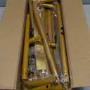 Wedding Welcome Sign Holder Personalized, Gold Welcome to Our Wedding Hanging Sign Holder with Leather Sign Straps, Easel Stand for Sign,Adjustable Wedding Seating Chart Stand