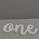 Wooden 1st Birthday SignFirst Party Decor For Babies And KidsEye-Catching 1st Birthday Party DecorBaby Show Photo Prop Cake SmashWhite ONEWooden Number Sign