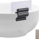 10 Pack Food Tray Label Holders Black Bowl Sign Clip Plastic Reusable Clip on Table Number Sign Holder for Cup Bowl Bake Pan Buffet Deli Trays Charcuterie Board (Labels Not Included)