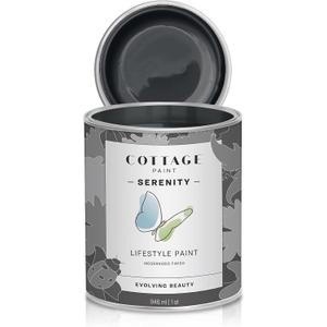 Serenity Silk All-in-One Mineral Chalk Paint for Furniture, Home Decor, Cabinets and DIY Crafts - Built-in Topcoat - (32oz, Twilight) (32 Fl Oz (Pack of 1))